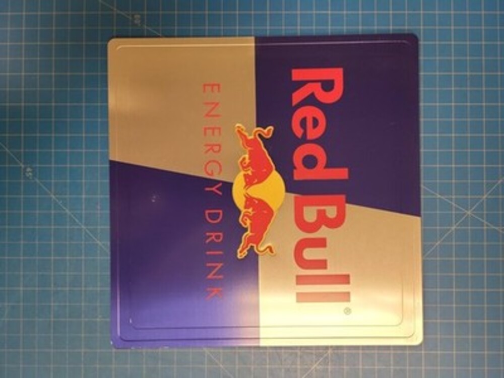 Red Bull Energy Drink Square Tin Sign Bar Decor Advertising Display Collectible
